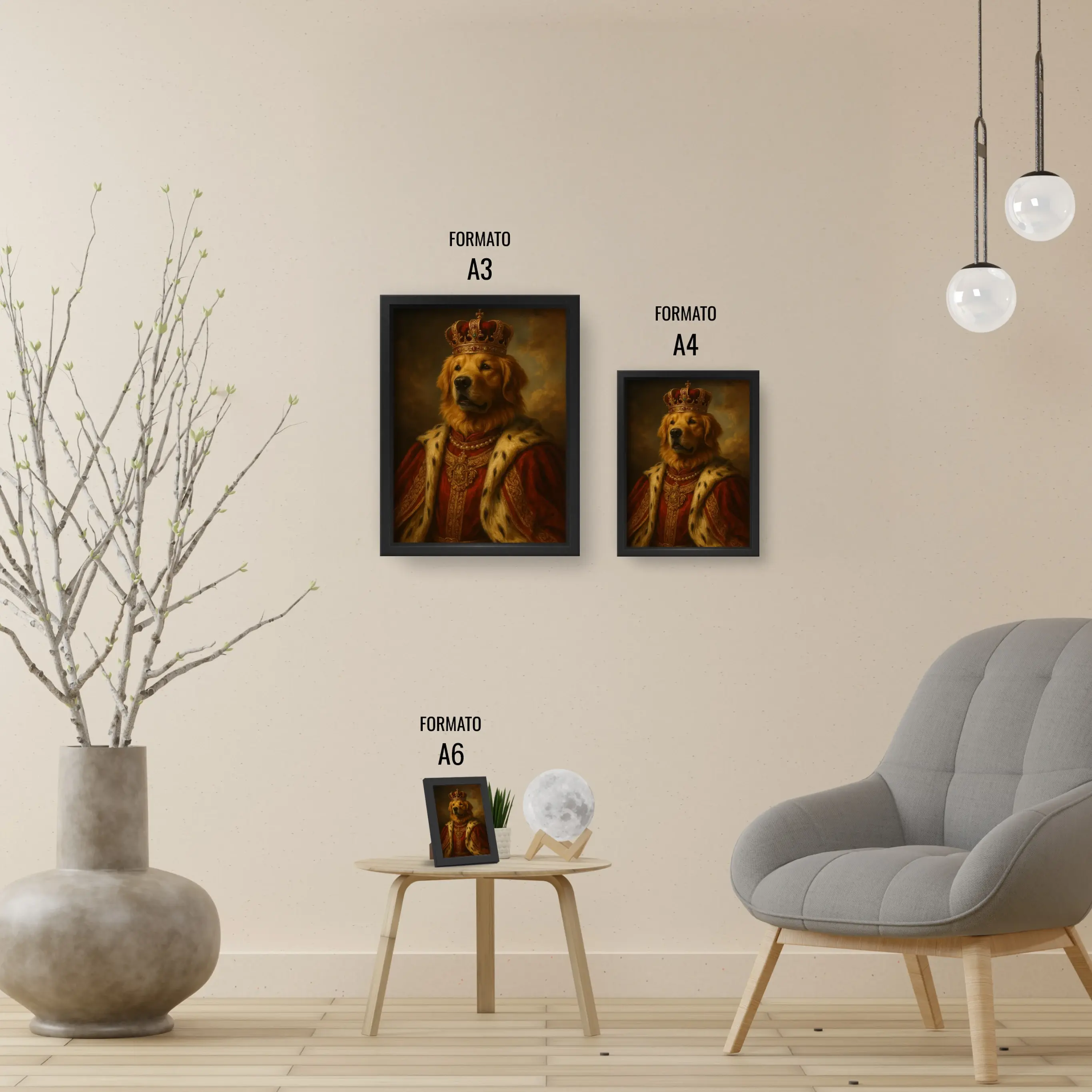 Esempi di ritratti personalizzati per cani e gatti in vari stili artistici - Galleria completa